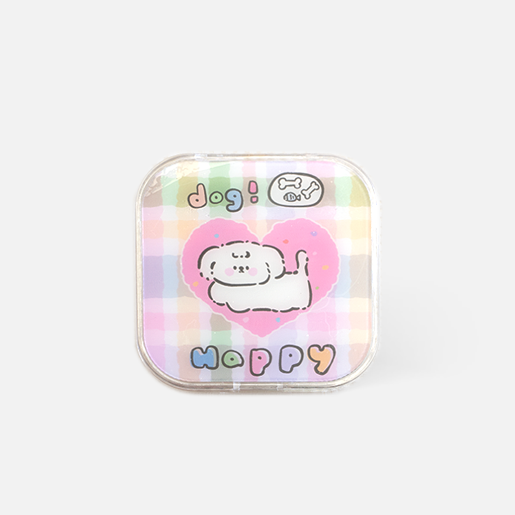 Cute Happy Dog Contact Lens Case