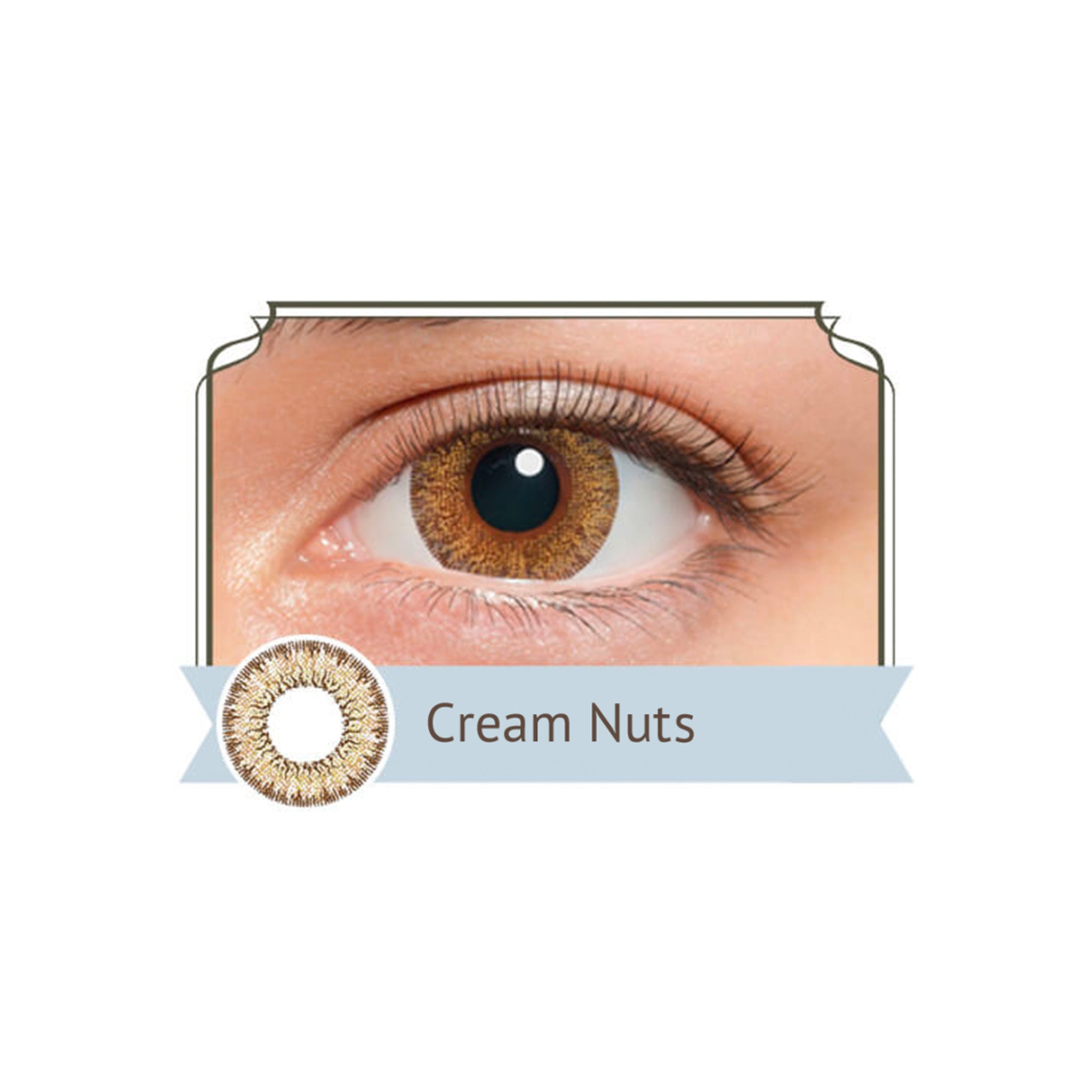 LIL MOON 1Month Contact Lenses-Cream Nuts 1 pc