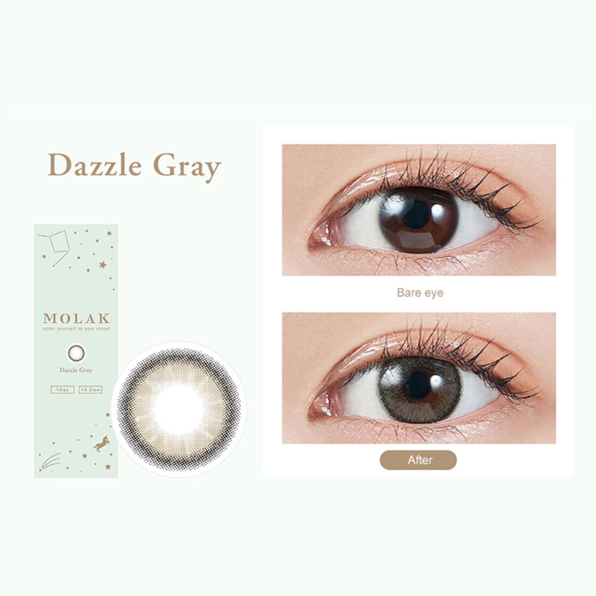 MOLAK 1Day Contact Lenses-Dazzle Gray 10pcs