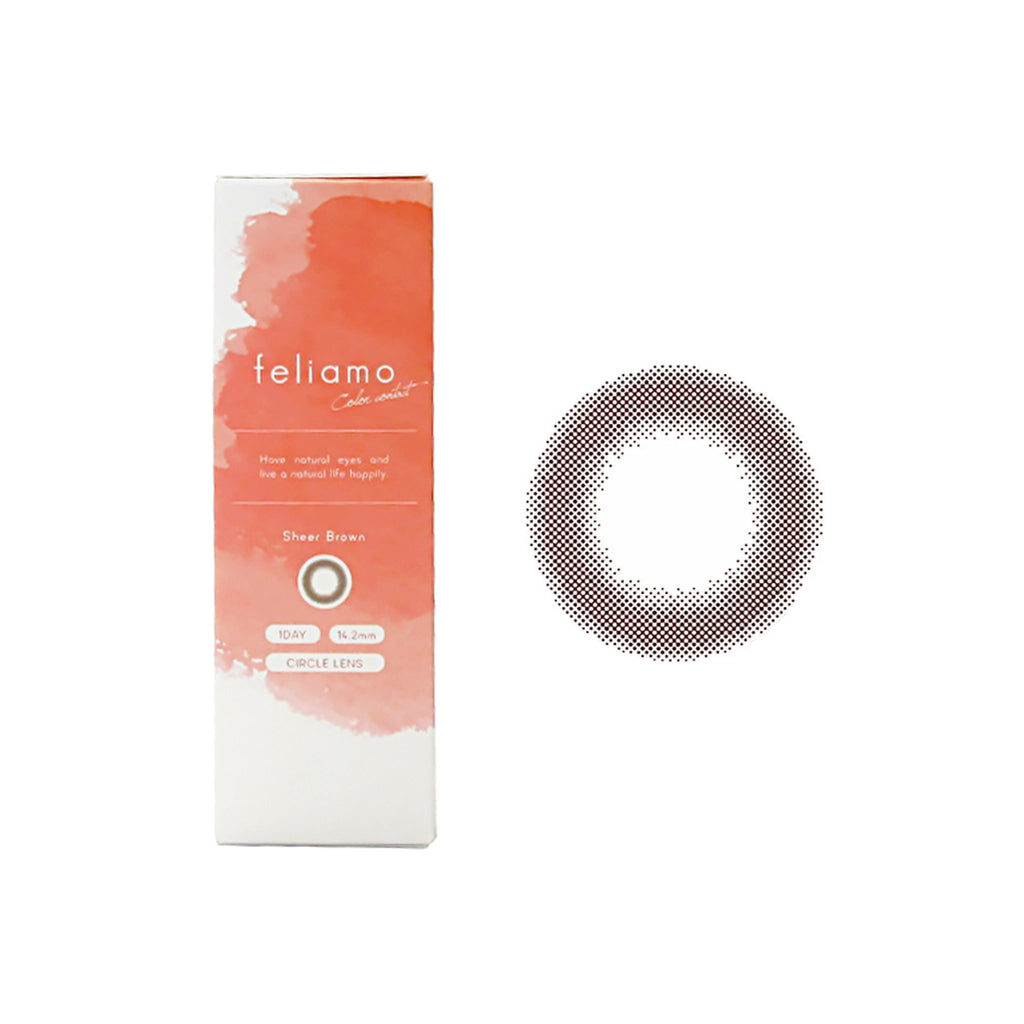 Feliamo 1Day Contact Lenses-Sheer Brown 10pcs