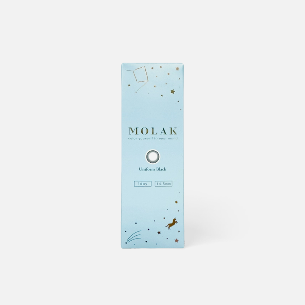 MOLAK 1Day Contact Lenses-Uniform Black 10pcs
