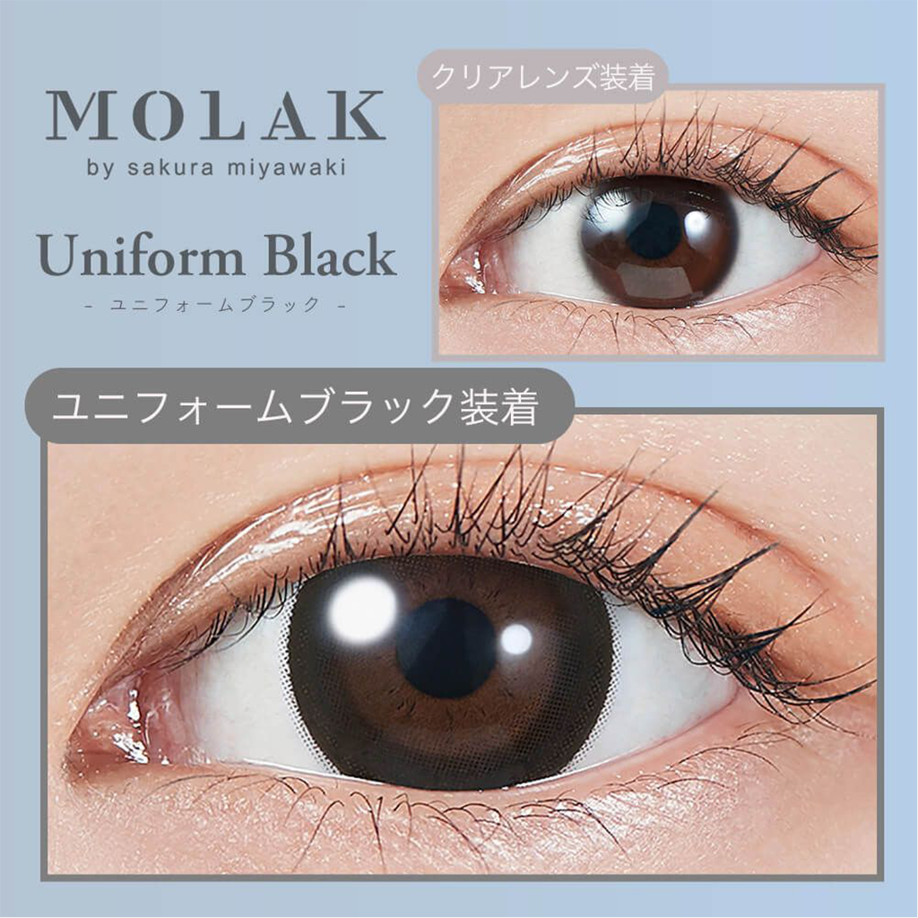 MOLAK 1Day Contact Lenses-Uniform Black 10pcs