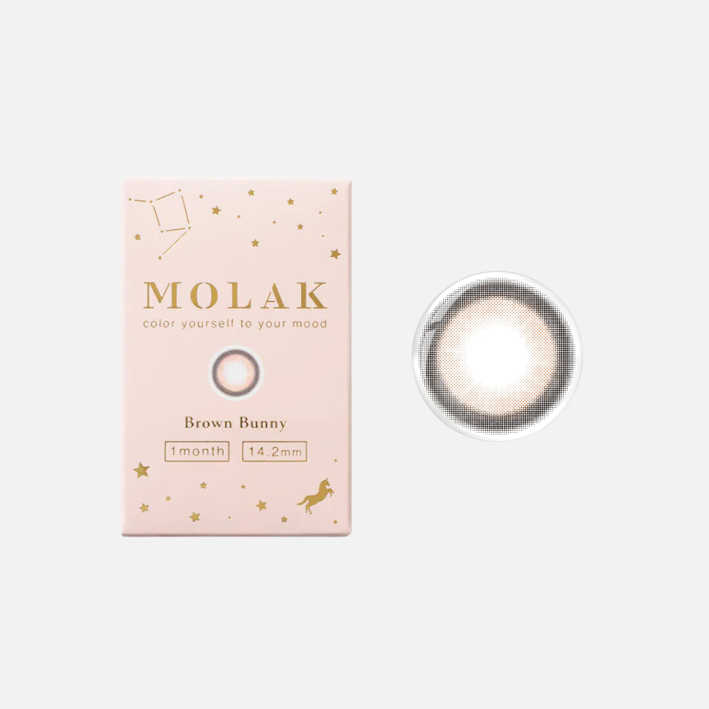 MOLAK 1Month Color Contact Lenses-Brown Bunny 2pcs