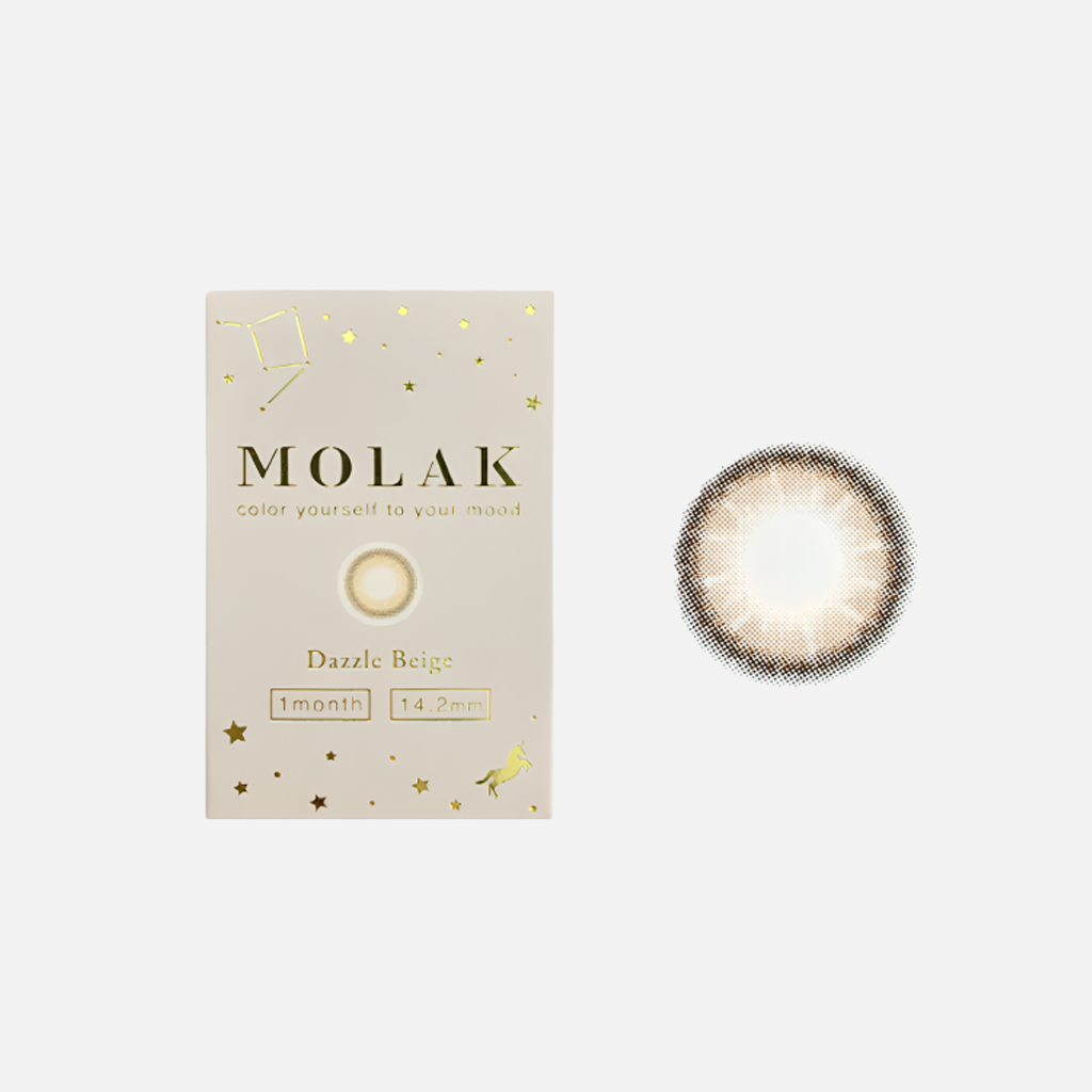 MOLAK 1Month Color Lens-Dazzle Beige 2pcs