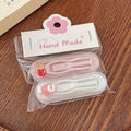 Cute pink and white contact lens case