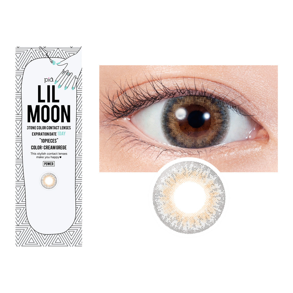LIL MOON 1Day Contact Lenses-Cream Grege 10pcs